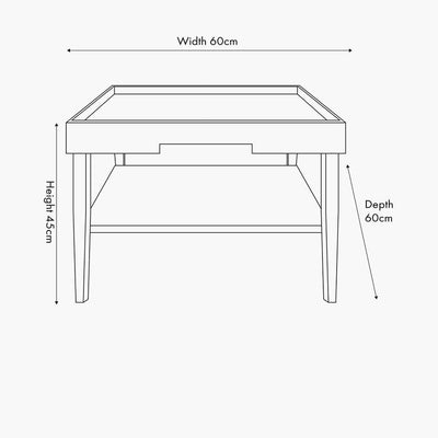 Pacific Lifestyle Living Marnie Black Wood Veneer Coffee Table House of Isabella UK