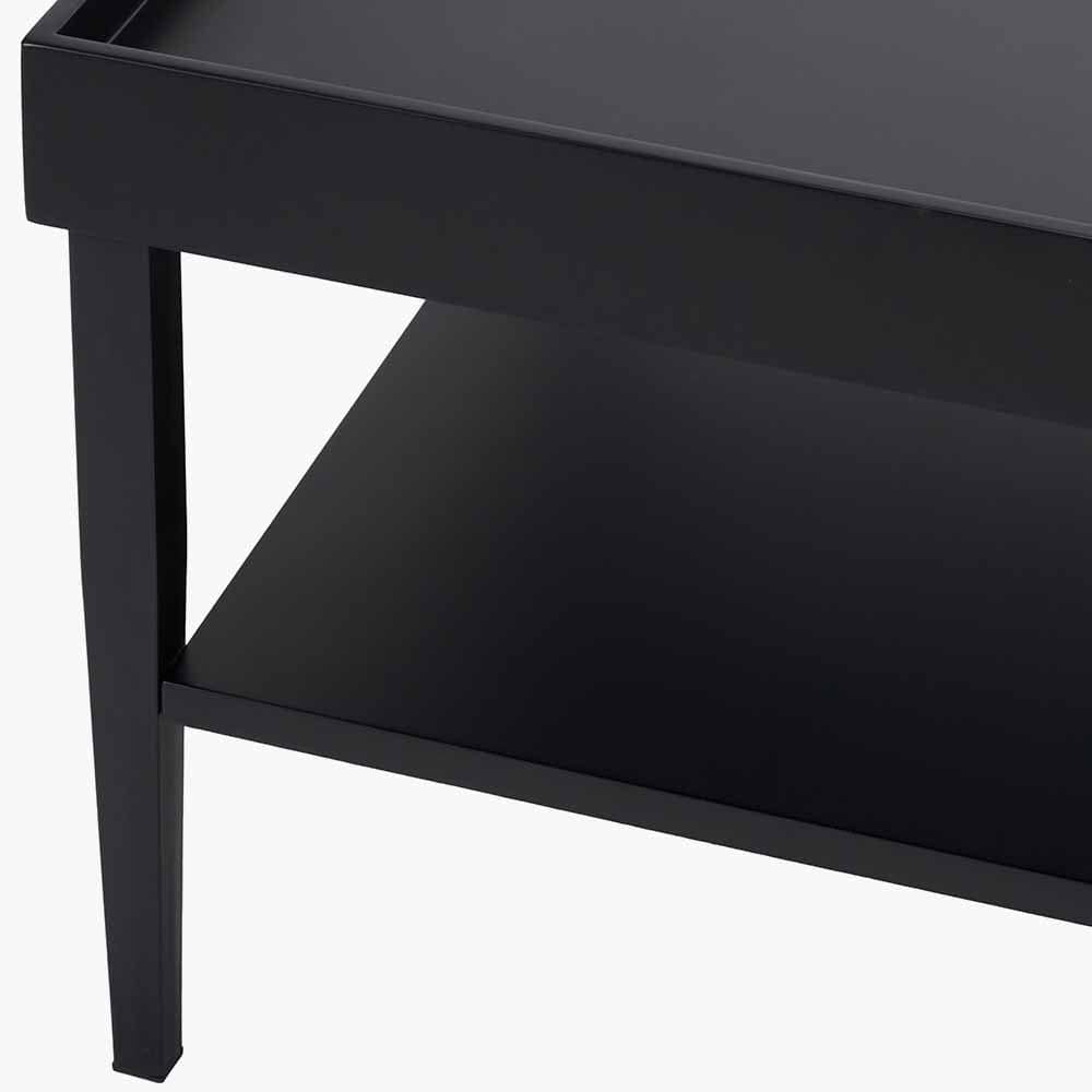 Marnie Black Wood Veneer Coffee Table.