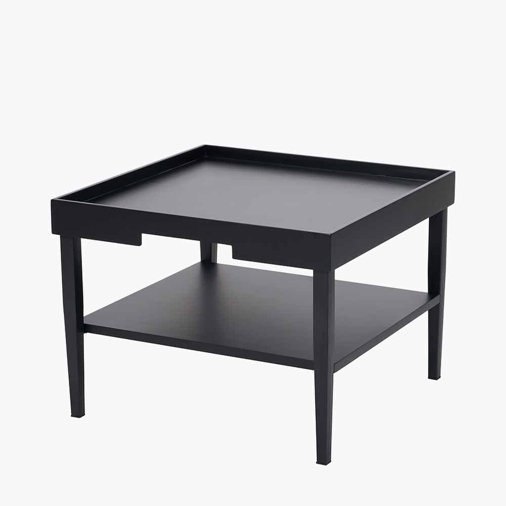 Marnie Black Wood Veneer Coffee Table.