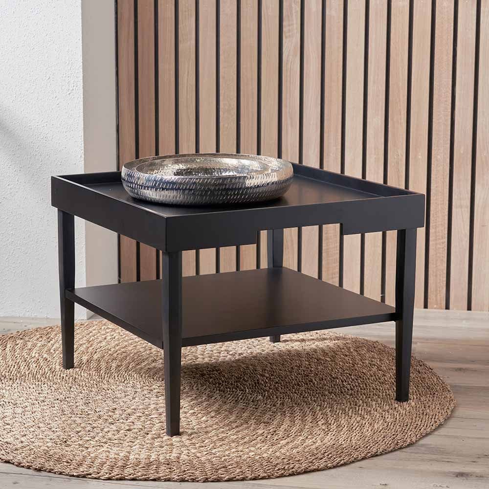 Marnie Black Wood Veneer Coffee Table.