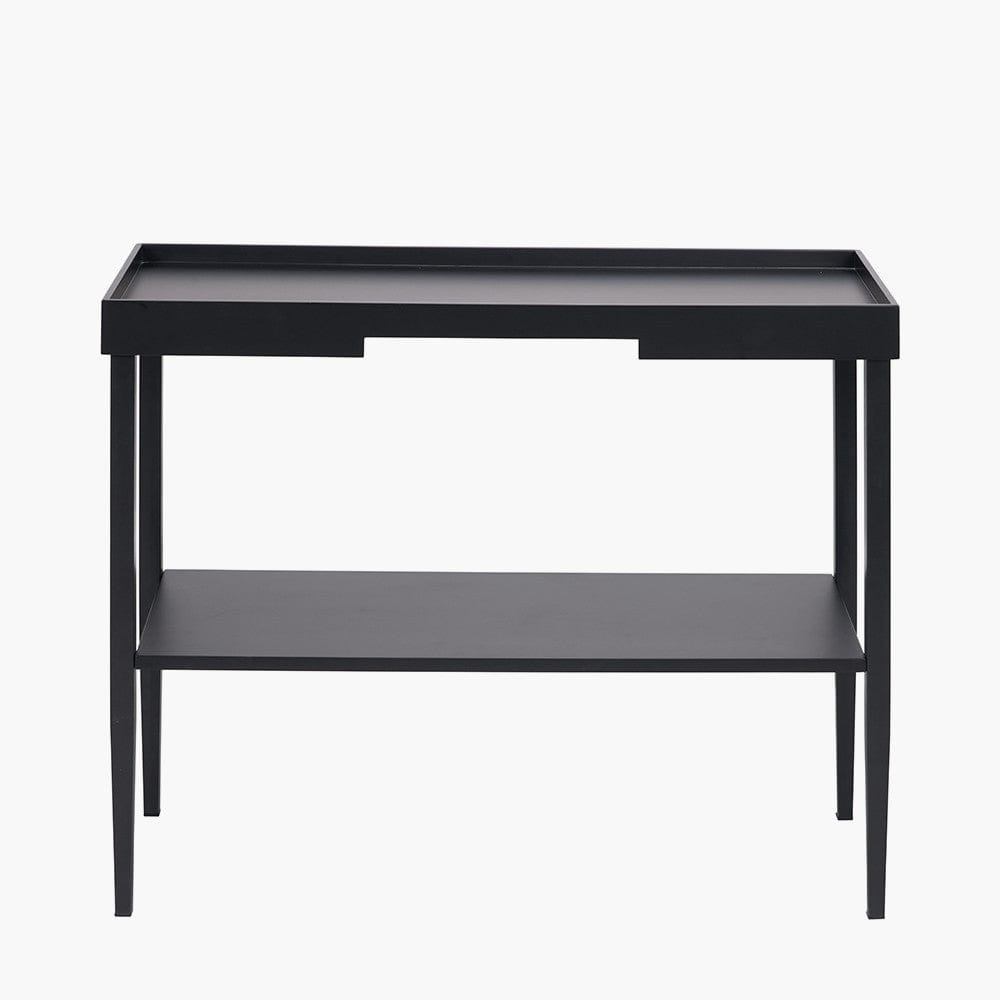 Marnie Black Wood Veneer Console Table.