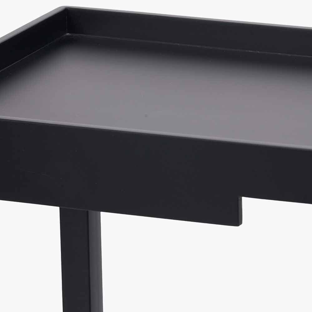 Marnie Black Wood Veneer Console Table.