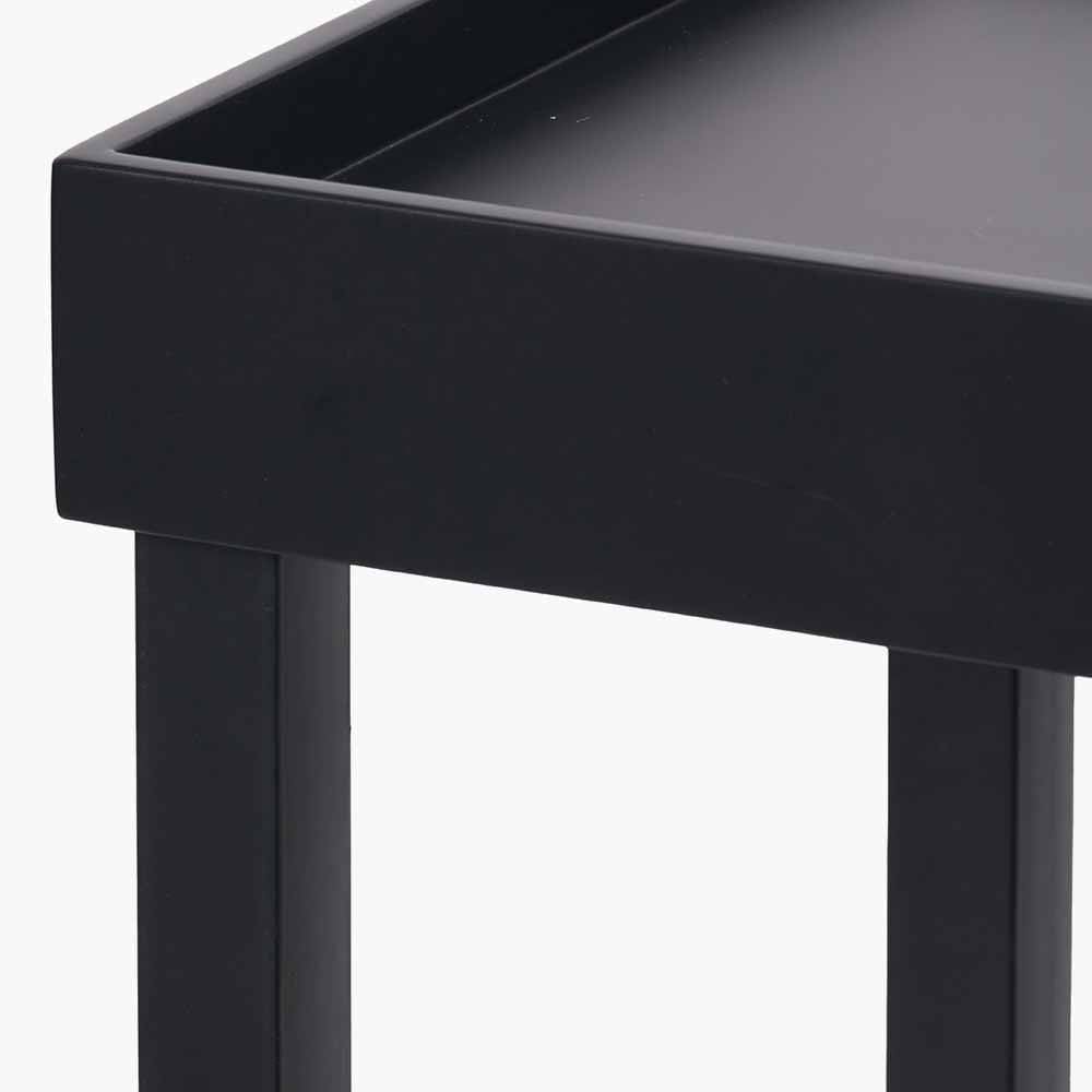 Marnie Black Wood Veneer Console Table.