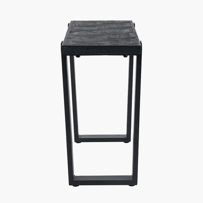 Pacific Lifestyle Living Mashu Matt Black Mango Wood and Iron Console Table House of Isabella UK