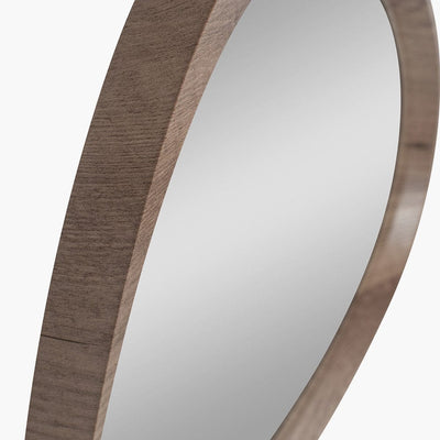 Pacific Lifestyle Living Natural Wood Veneer Curved Wall Mirror House of Isabella UK