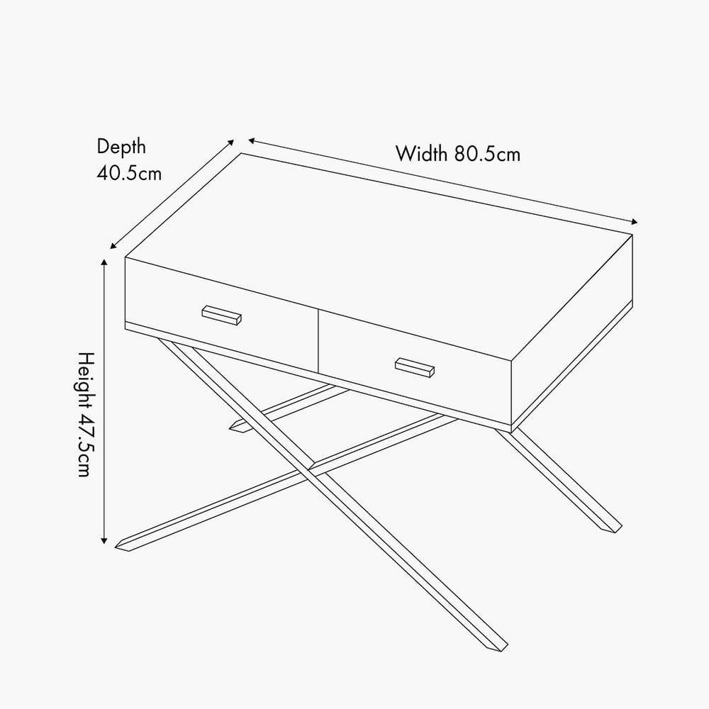 Pacific Lifestyle Living Rocco Silver Mirrored Glass and Metal Coffee Table House of Isabella UK