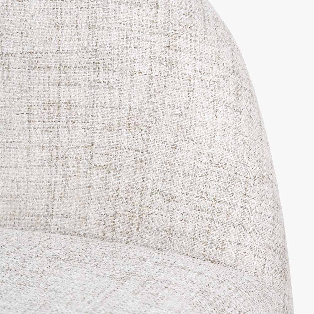 Rosolini Pebble Linen Mix and Black Metal Swivel Rise and Fall Chair.