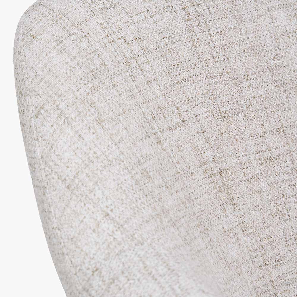 Rosolini Pebble Linen Mix and Black Metal Swivel Rise and Fall Chair.