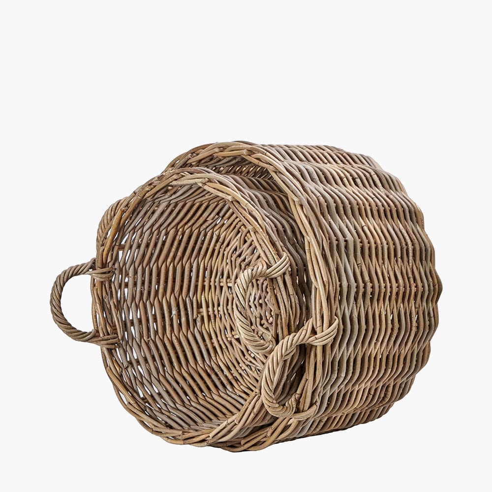 S/2 Grey Kubu Log Baskets.