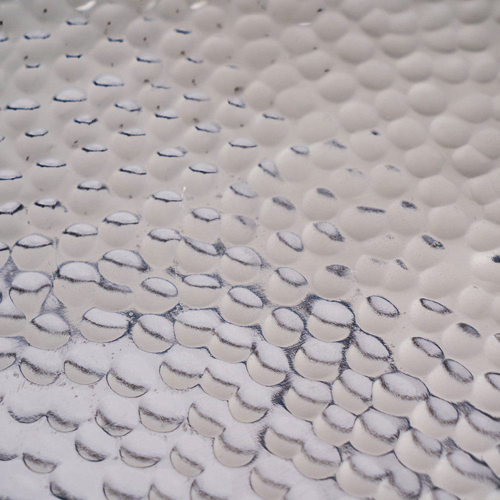 Sangli Polished Silver Hammered Metal Stool.