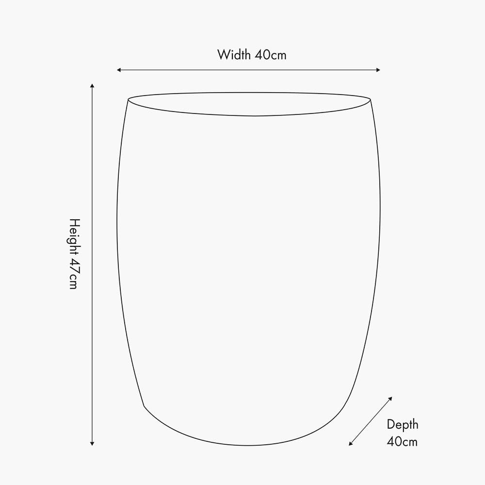 Sangli Polished Silver Hammered Metal Stool.