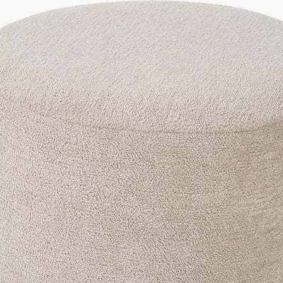 Pacific Lifestyle Living Sassari Taupe Teddy Fabric Cylinder Pouffe House of Isabella UK