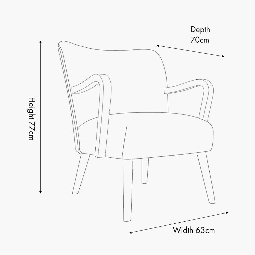 Sennori Taupe Teddy Fabric and Rubber Wood Occasional Chair.