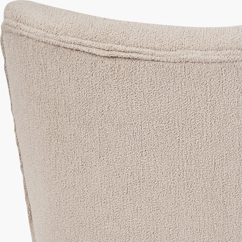 Pacific Lifestyle Living Sennori Taupe Teddy Fabric and Rubber Wood Occasional Chair House of Isabella UK