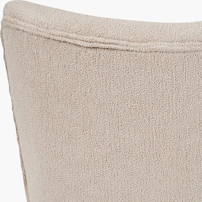 Pacific Lifestyle Living Sennori Taupe Teddy Fabric and Rubber Wood Occasional Chair House of Isabella UK