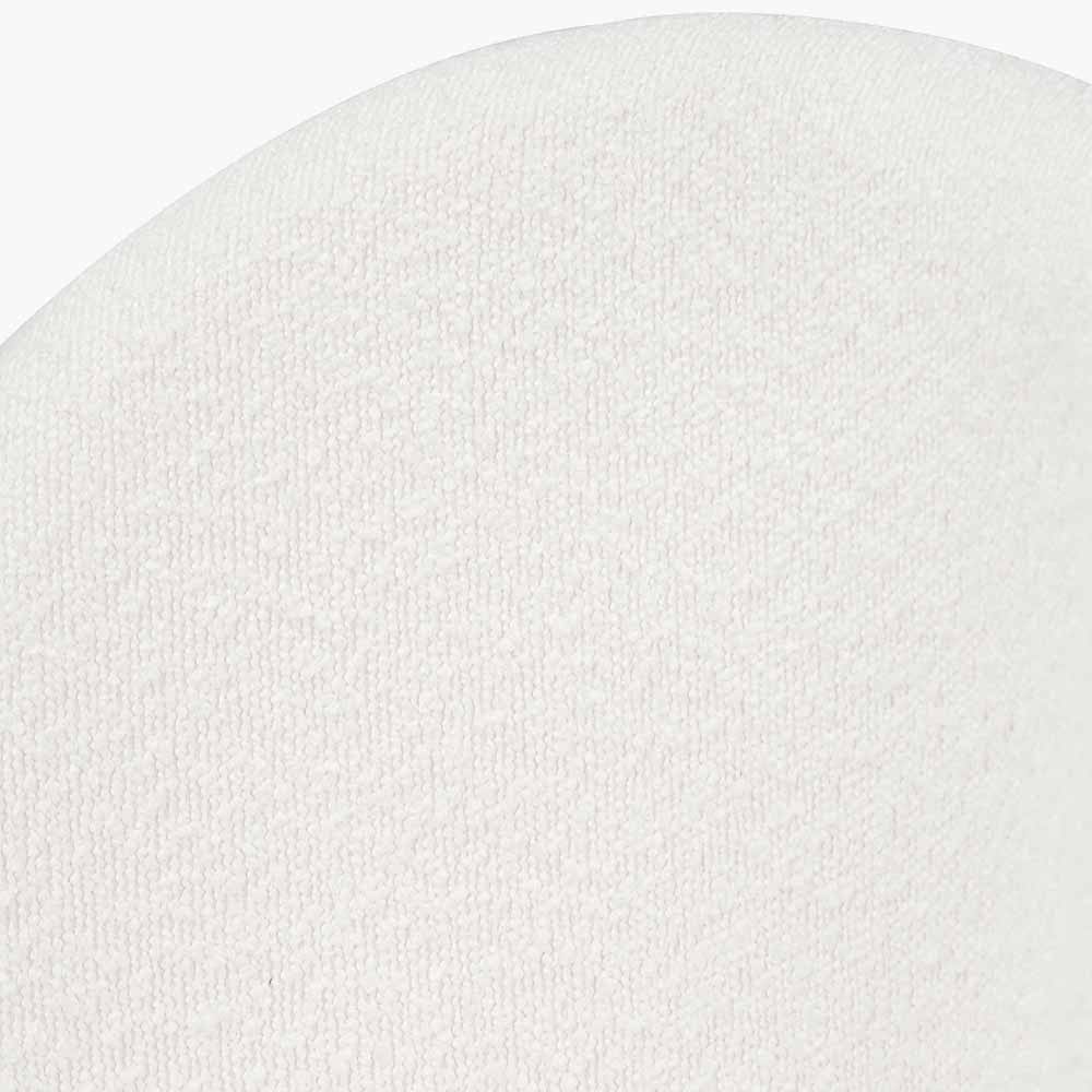 Turi Bouclé Fabric and Black Metal Bar Stool.