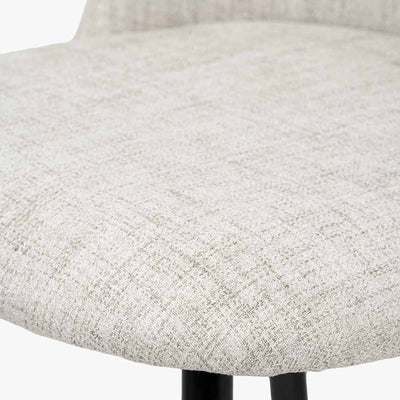 Pacific Lifestyle Living Turi Pebble Linen Mix and Black Metal Bar Stool House of Isabella UK