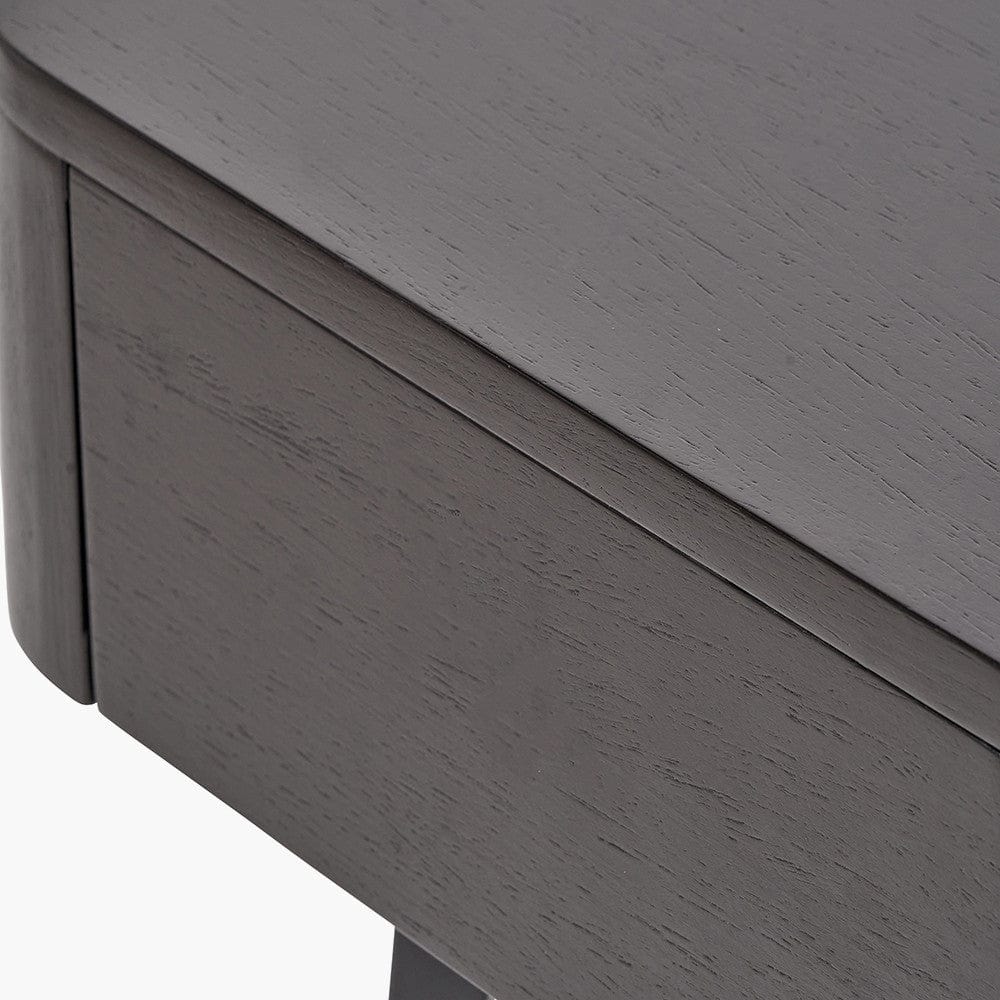 Ukiah Black Ash Veneer and Black Metal 1 Drawer Unit.