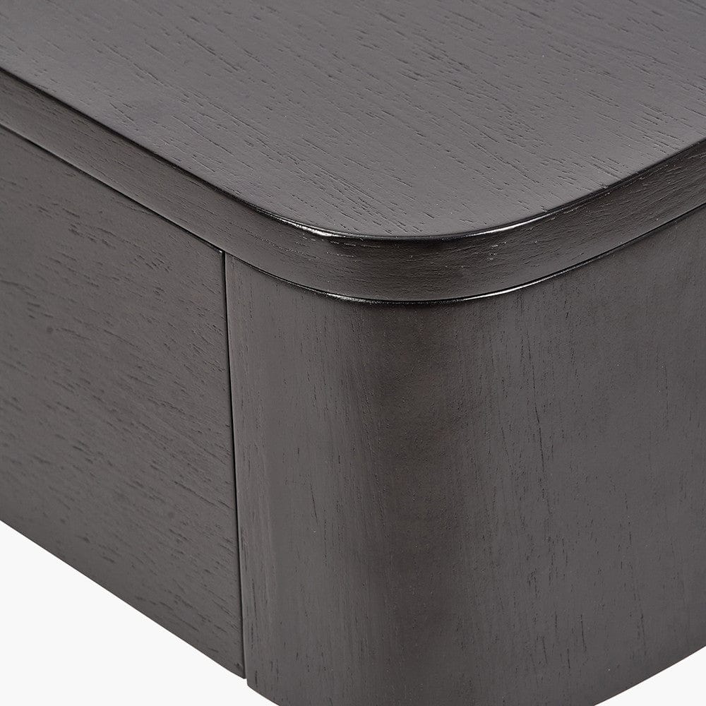 Ukiah Black Ash Veneer and Black Metal 1 Drawer Unit.