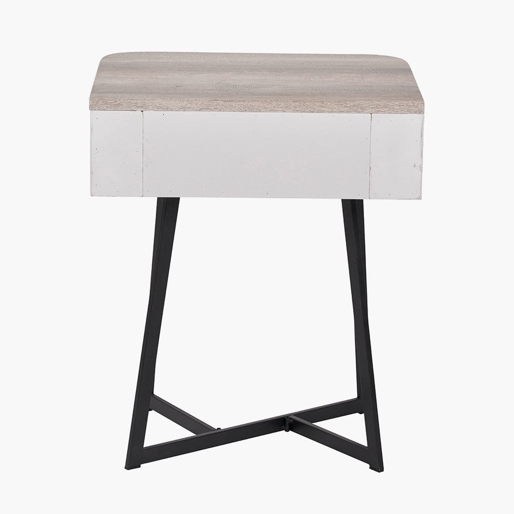 Ukiah Grey Oak Veneer 1 Drawer Unit.