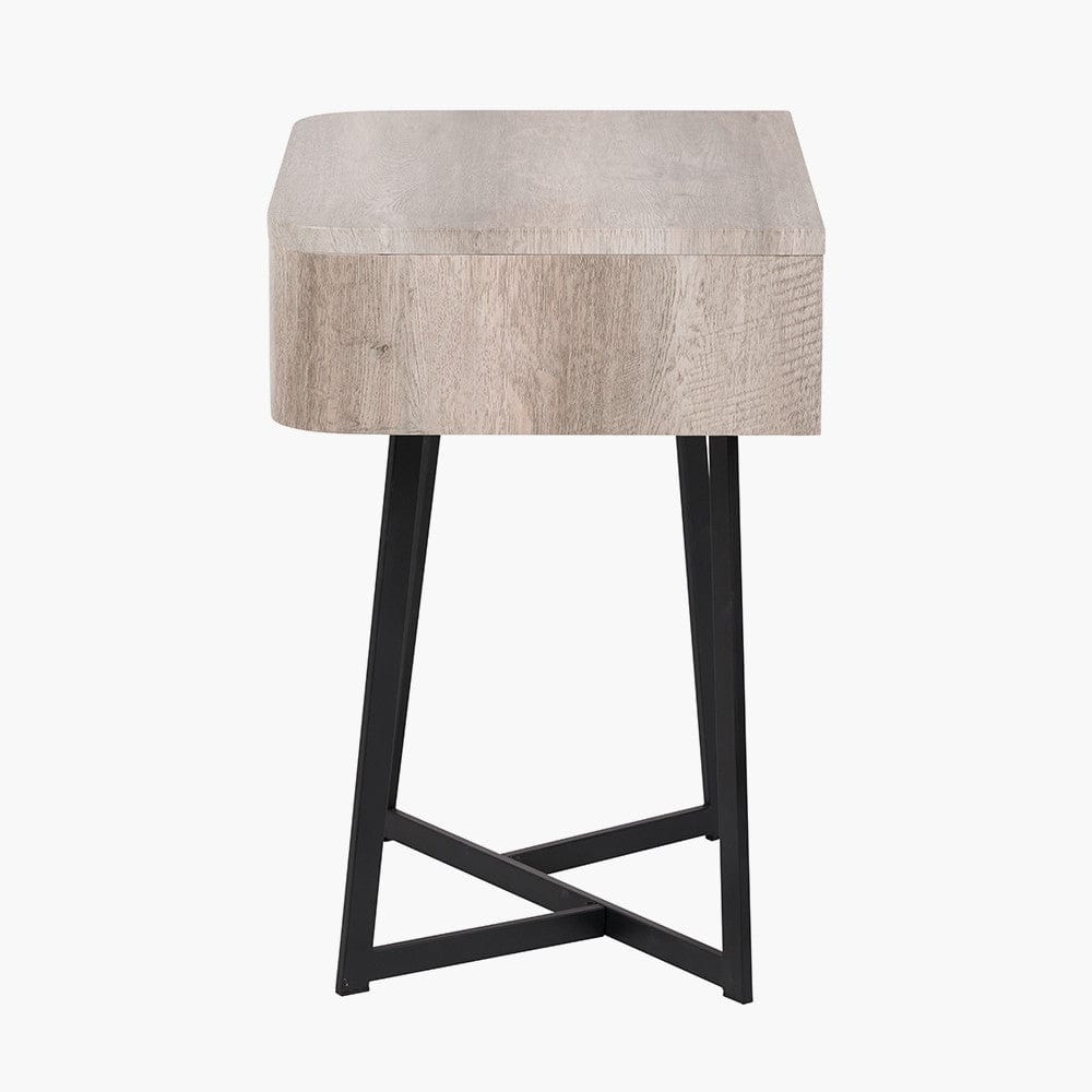 Ukiah Grey Oak Veneer 1 Drawer Unit.