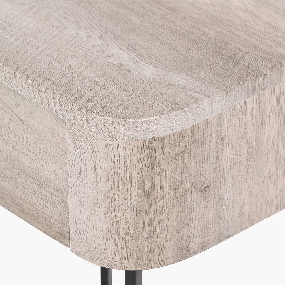 Ukiah Grey Oak Veneer 1 Drawer Unit.