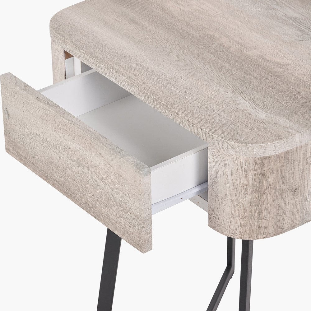 Ukiah Grey Oak Veneer 1 Drawer Unit.