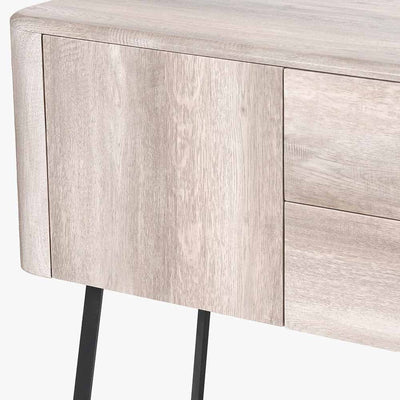 Pacific Lifestyle Living Ukiah Grey Oak Veneer and Black Metal Sideboard House of Isabella UK