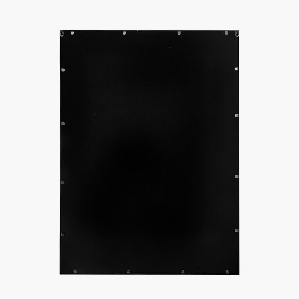 Antique Bronze Metal Rectangular Wall Mirror.