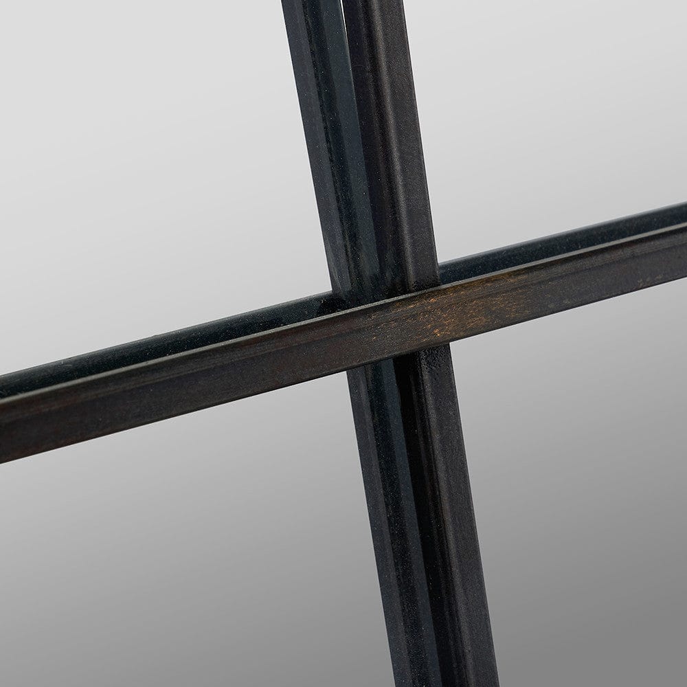 Antique Bronze Metal Rectangular Wall Mirror.