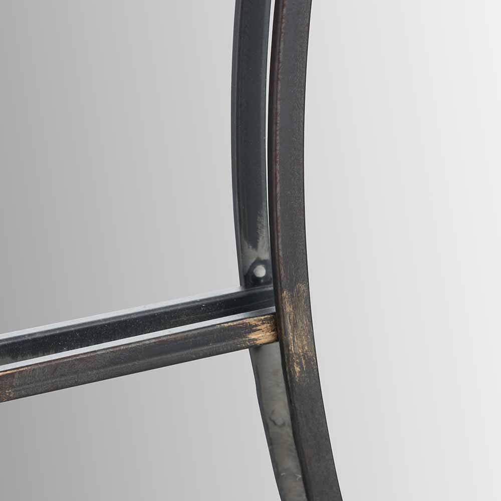 Antique Bronze Metal Round Wall Mirror.