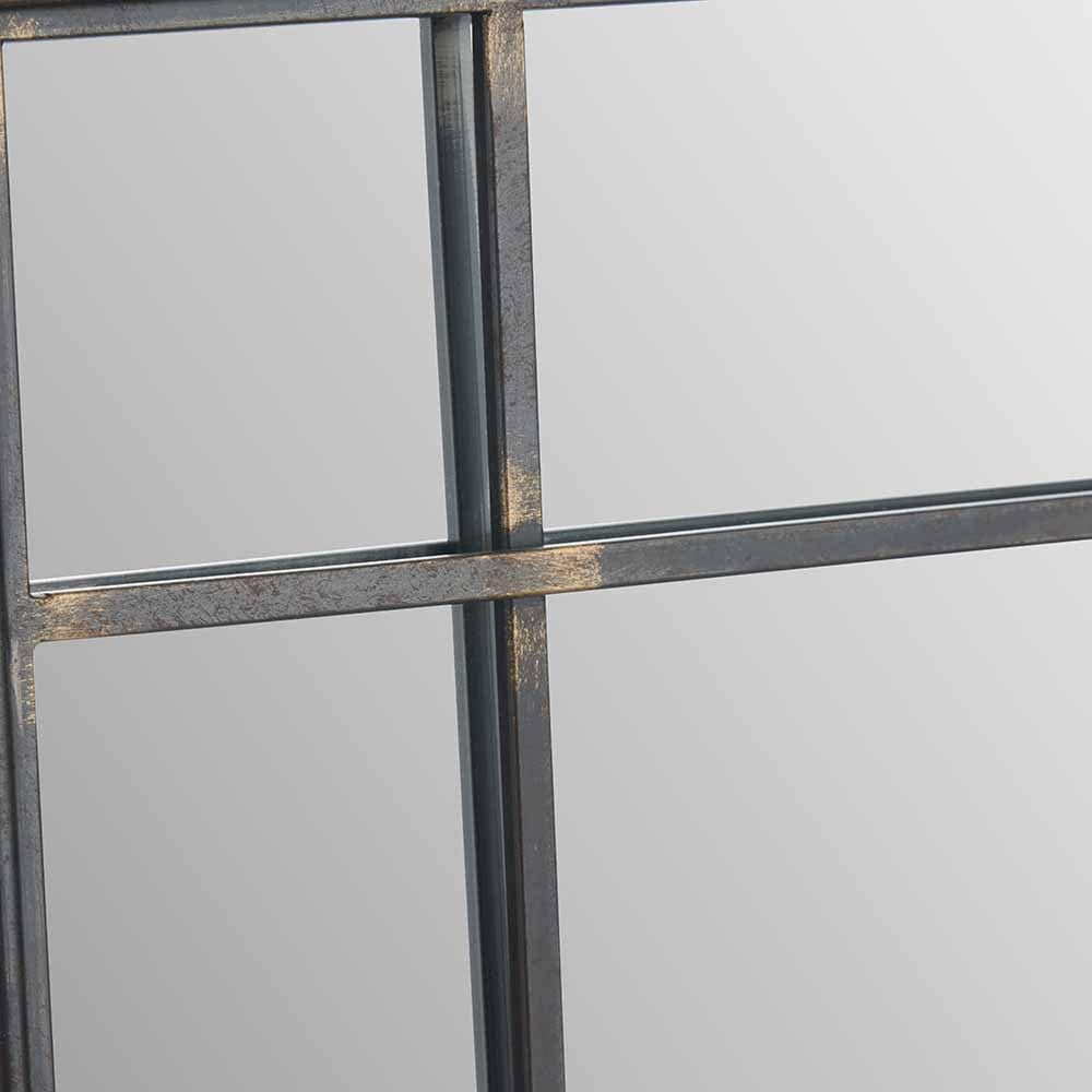 Antique Bronze Metal Square Wall Mirror.
