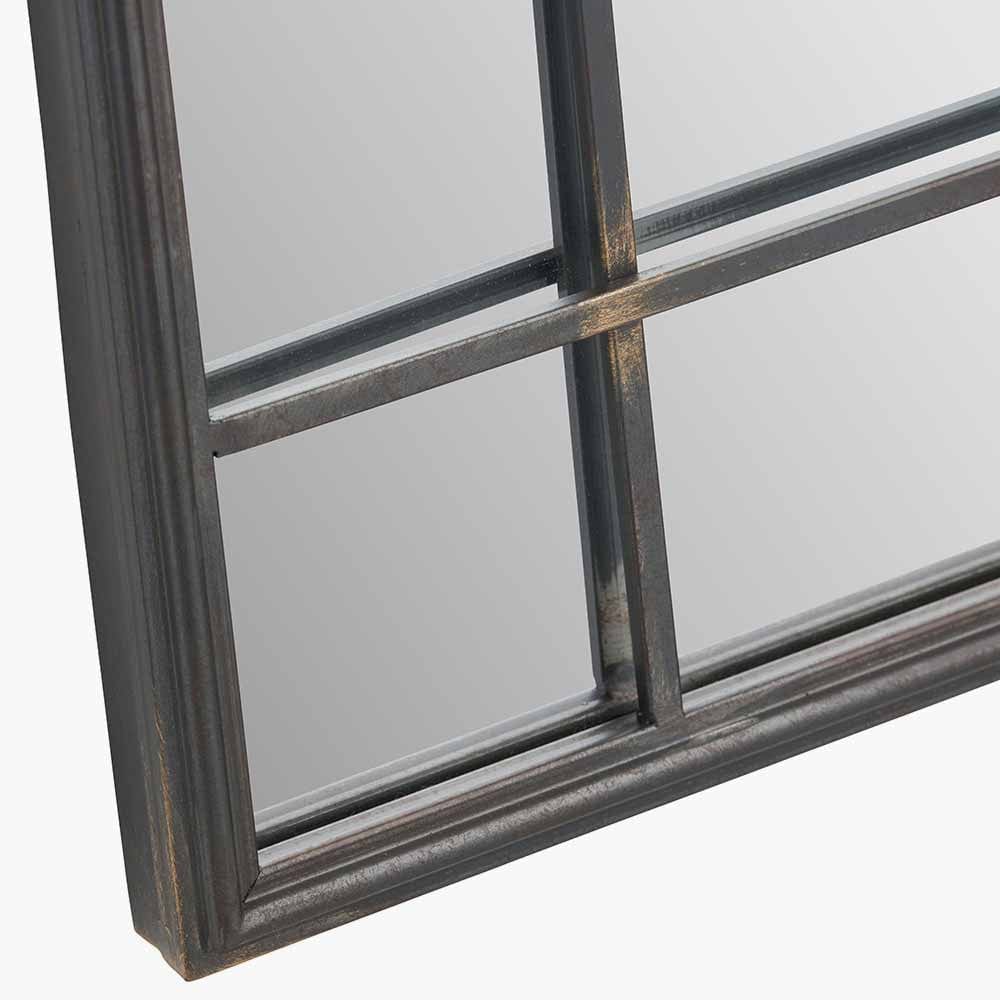 Antique Bronze Metal Square Wall Mirror.