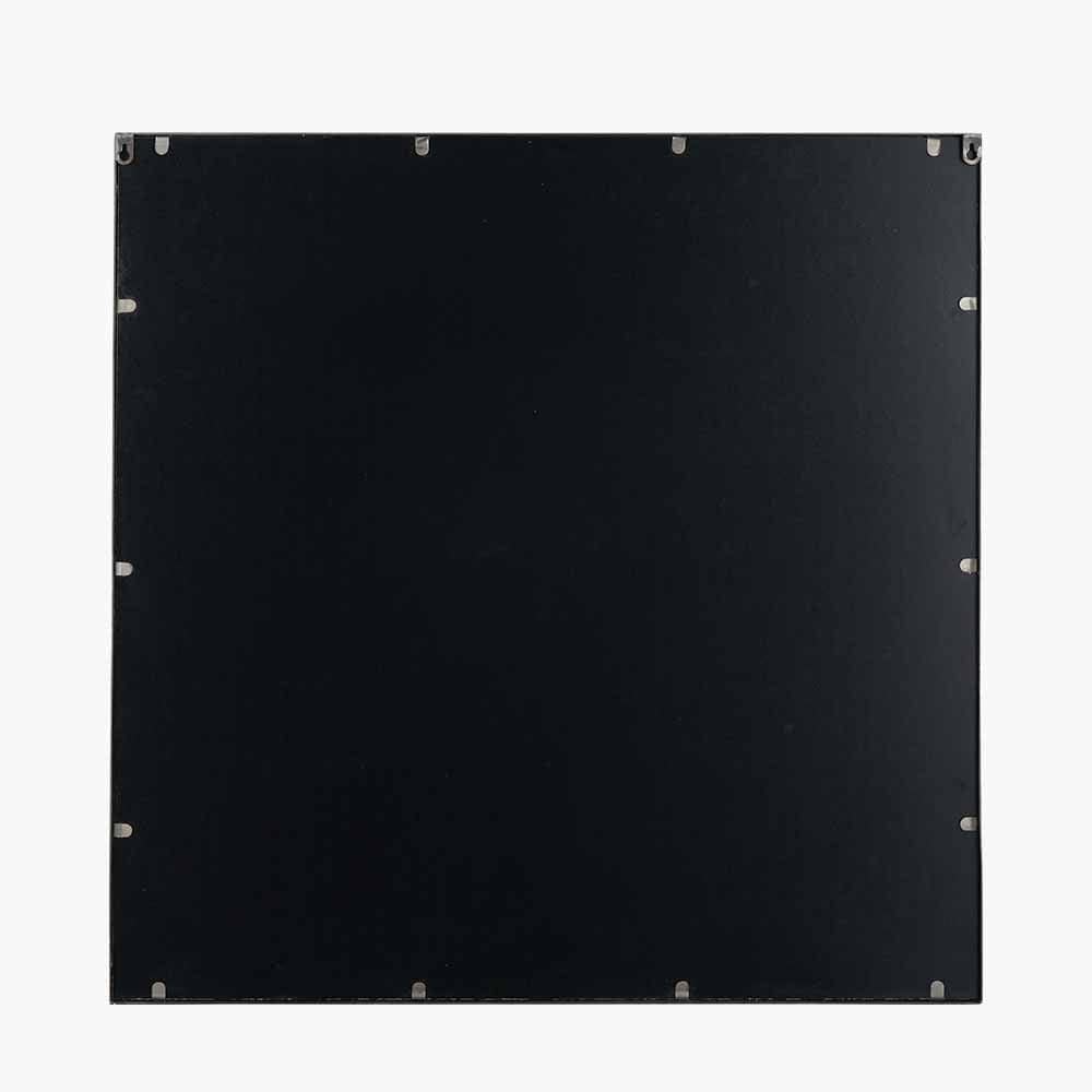 Antique Bronze Metal Square Wall Mirror.