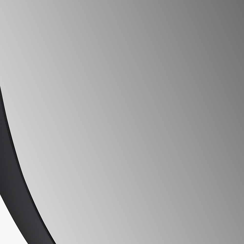 Black Metal Slim Frame Round Wall Mirror Medium.