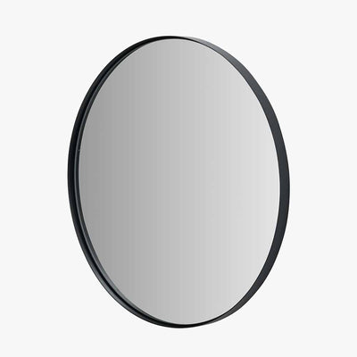 Pacific Lifestyle Mirrors Black Metal Slim Frame Round Wall Mirror Small House of Isabella UK