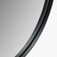 Black Metal Slim Frame Round Wall Mirror Small.