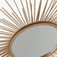 Gold Metal Starburst Design Round Wall Mirror.