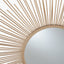Gold Metal Starburst Design Round Wall Mirror.