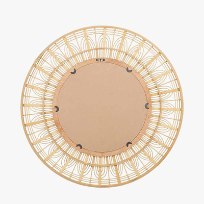 Pacific Lifestyle Mirrors Natural Bamboo Frame Round Wall Mirror House of Isabella UK