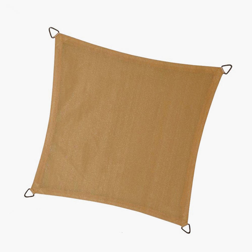 5m Square Shade Sail Sand.