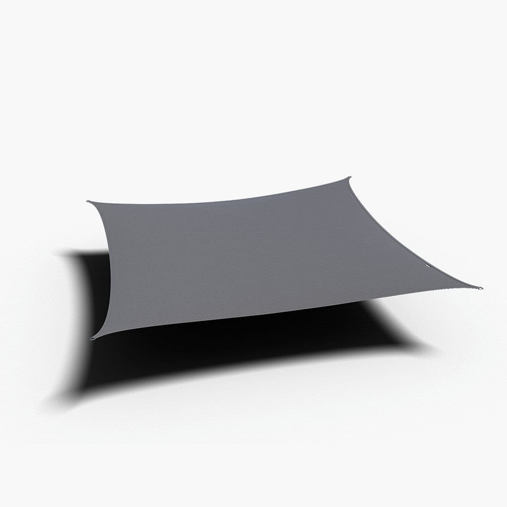 5m Square Waterproof Shade Sail Grey.