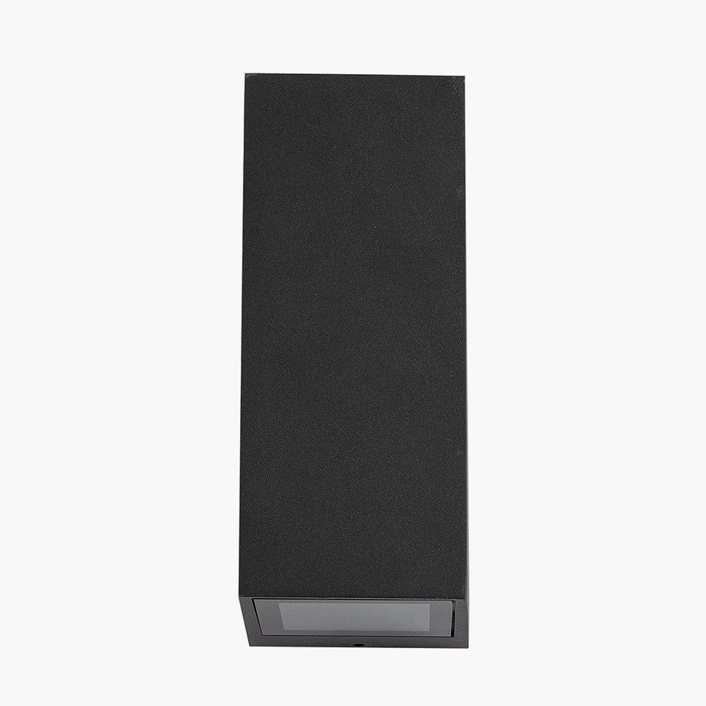 Acer Dark Grey Metal Square Outdoor Dual Wall Light.