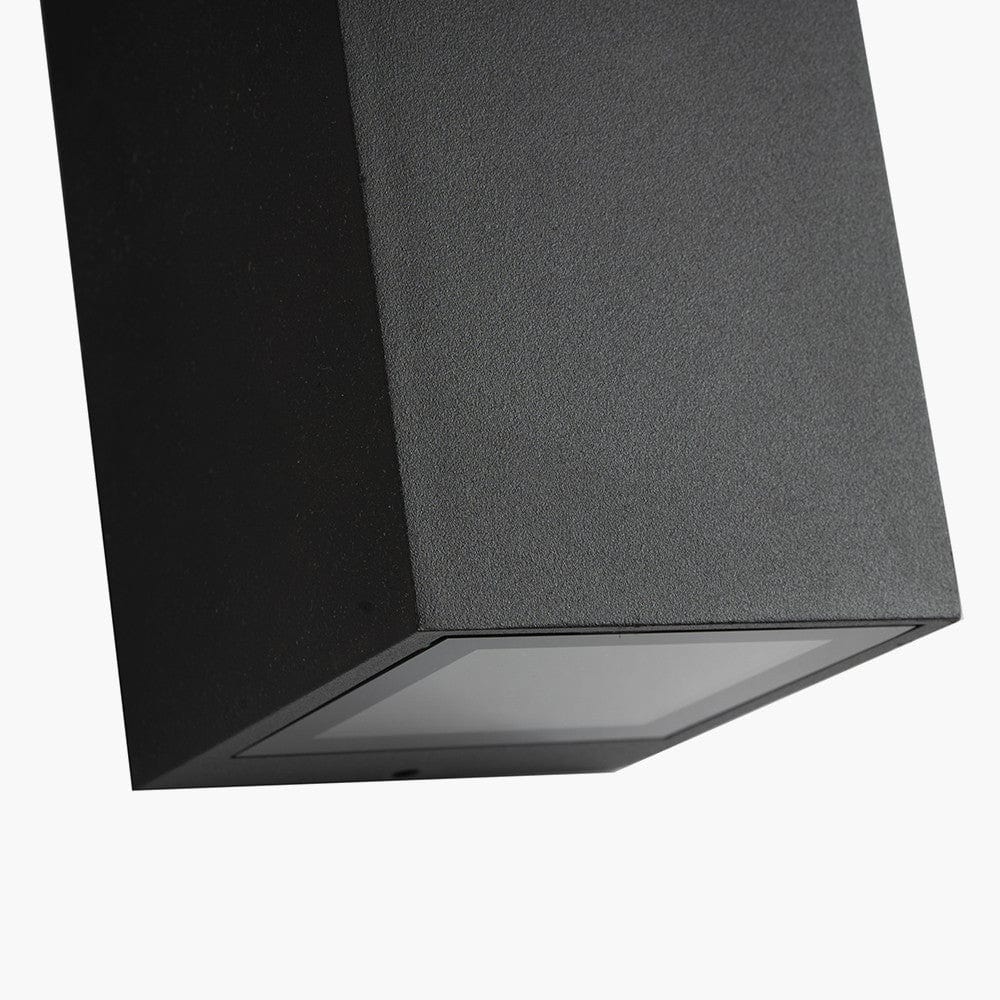 Acer Dark Grey Metal Square Outdoor Dual Wall Light.