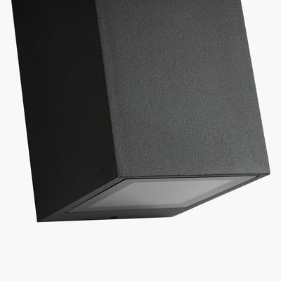 Pacific Lifestyle Outdoors Acer Dark Grey Metal Square Outdoor Dual Wall Light House of Isabella UK