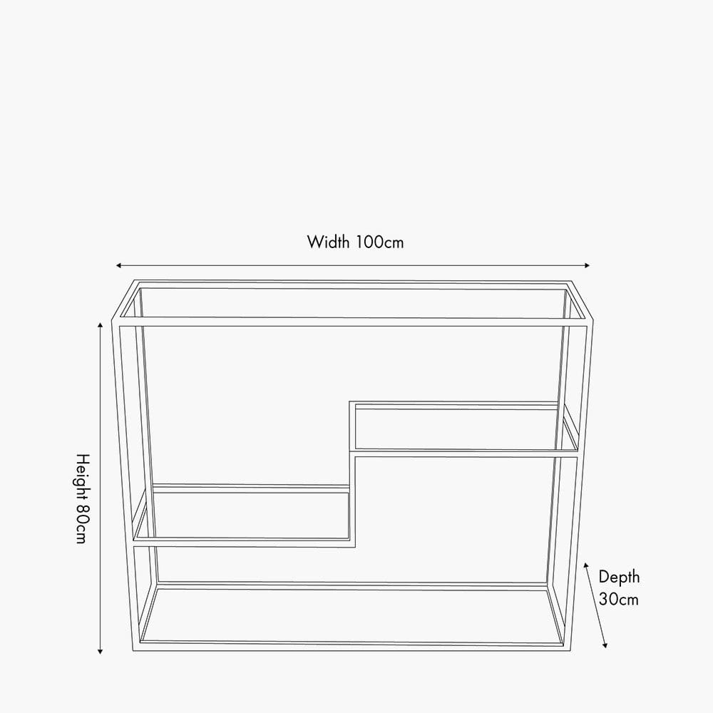 Pacific Lifestyle Outdoors Aleandra Clear Glass and Silver Metal Console Table House of Isabella UK