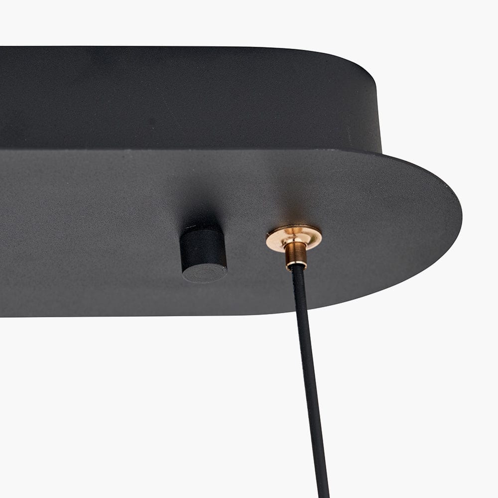 Pacific Lifestyle Outdoors Astarion Matt Black and Gold 3 Drop LED Pendant House of Isabella UK