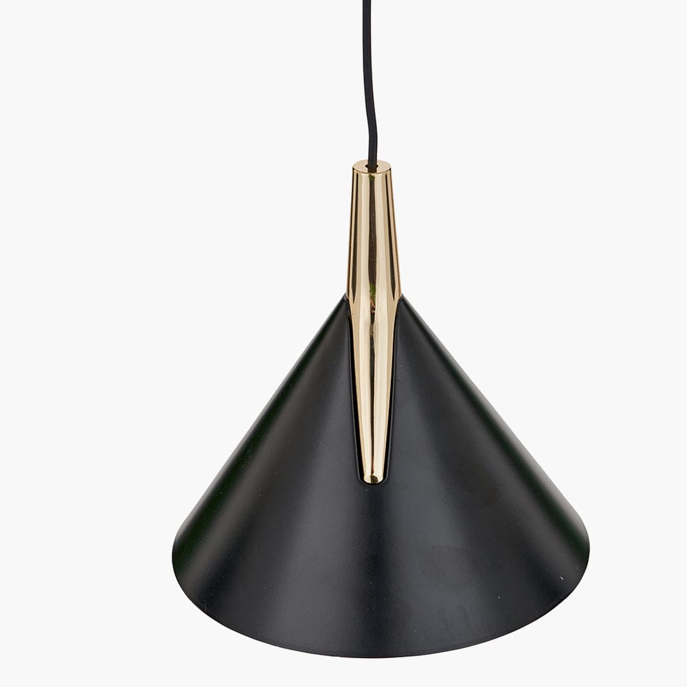 Pacific Lifestyle Outdoors Astarion Matt Black and Gold 3 Drop LED Pendant House of Isabella UK