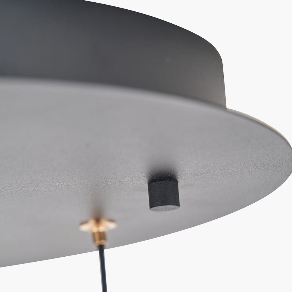 Astarion Matt Black and Gold Multi Drop LED Pendant.