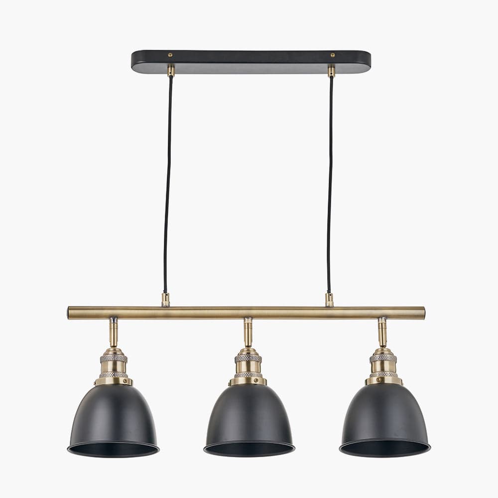 Augusto Black and Gold Task Bar Pendant.